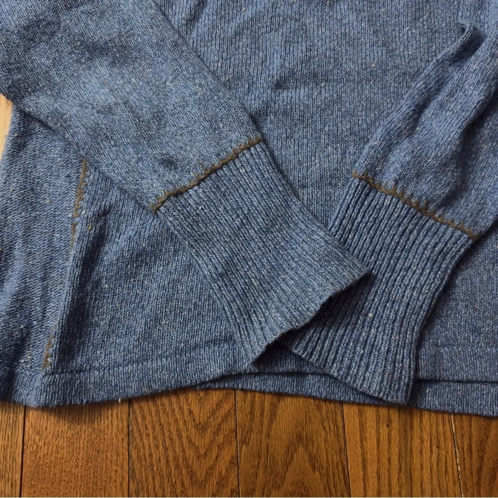 Woolrich Women's Knit Pullover‎ Quarter Zip Sweater Blue Size Large
